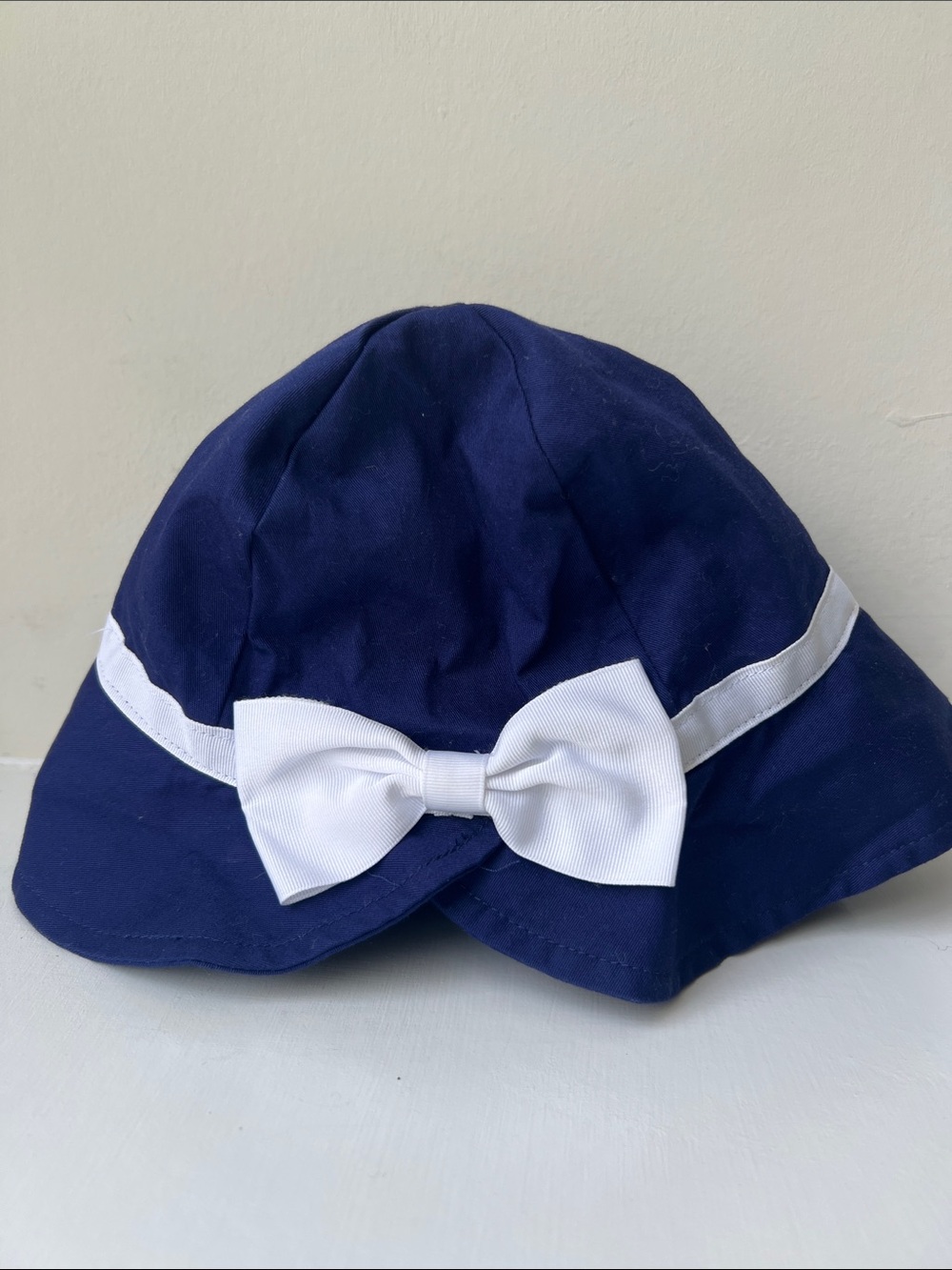 Janie and Jack Navy Hat with White Label Detail - Picture 4 of 5